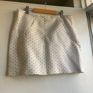 RW&Co White Skirt with Black Polka Dots